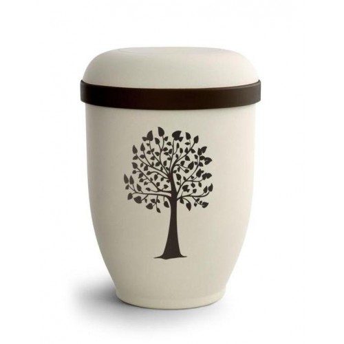 Biodegradable Urn (Natural Stone with Tree Design)